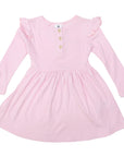 Soft Cotton Modal Frill Dress Light Pink