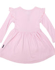 Soft Cotton Modal Frill Dress Light Pink