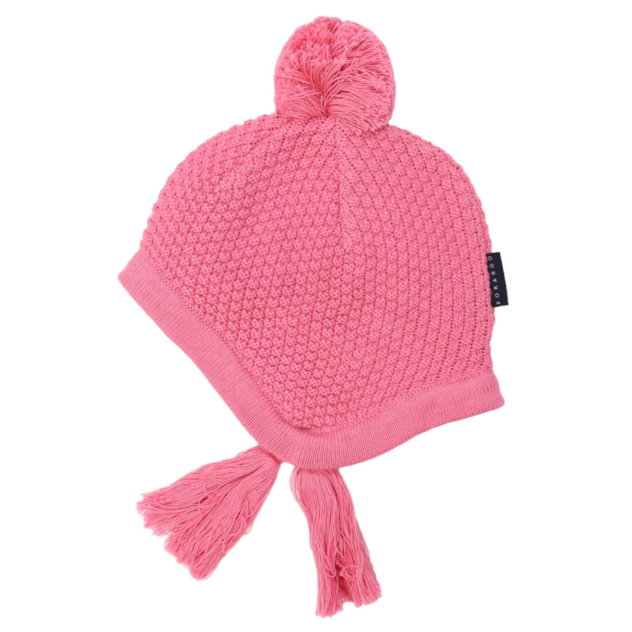 Textured Knit Beanie Hot Pink