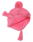 Textured Knit Beanie Hot Pink