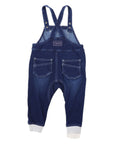 Stretch Denim Overalls Dark Blue