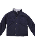 Stretch Twill Jacket with Sherpa Lining Navy