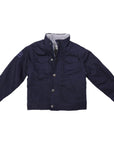 Stretch Twill Jacket with Sherpa Lining Navy