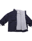 Stretch Twill Jacket with Sherpa Lining Navy