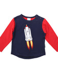 Top with Rocket Applique Red