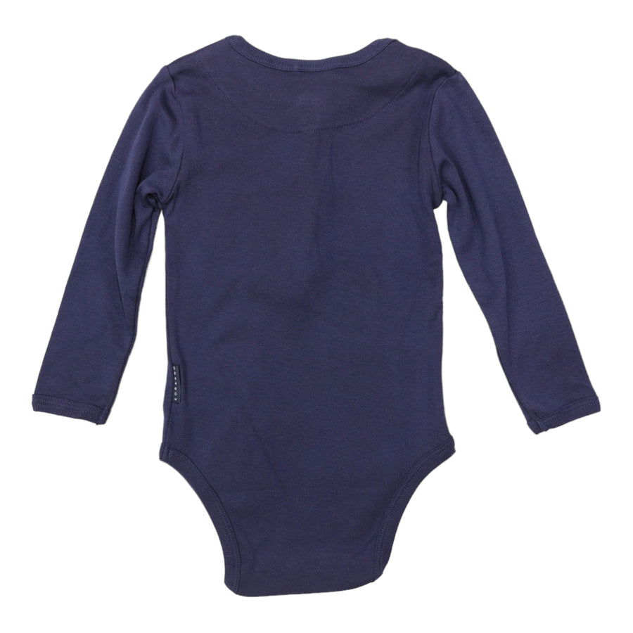 Cotton Modal Henley Bodysuit Navy