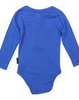 Cotton Modal Henley Bodysuit Blue