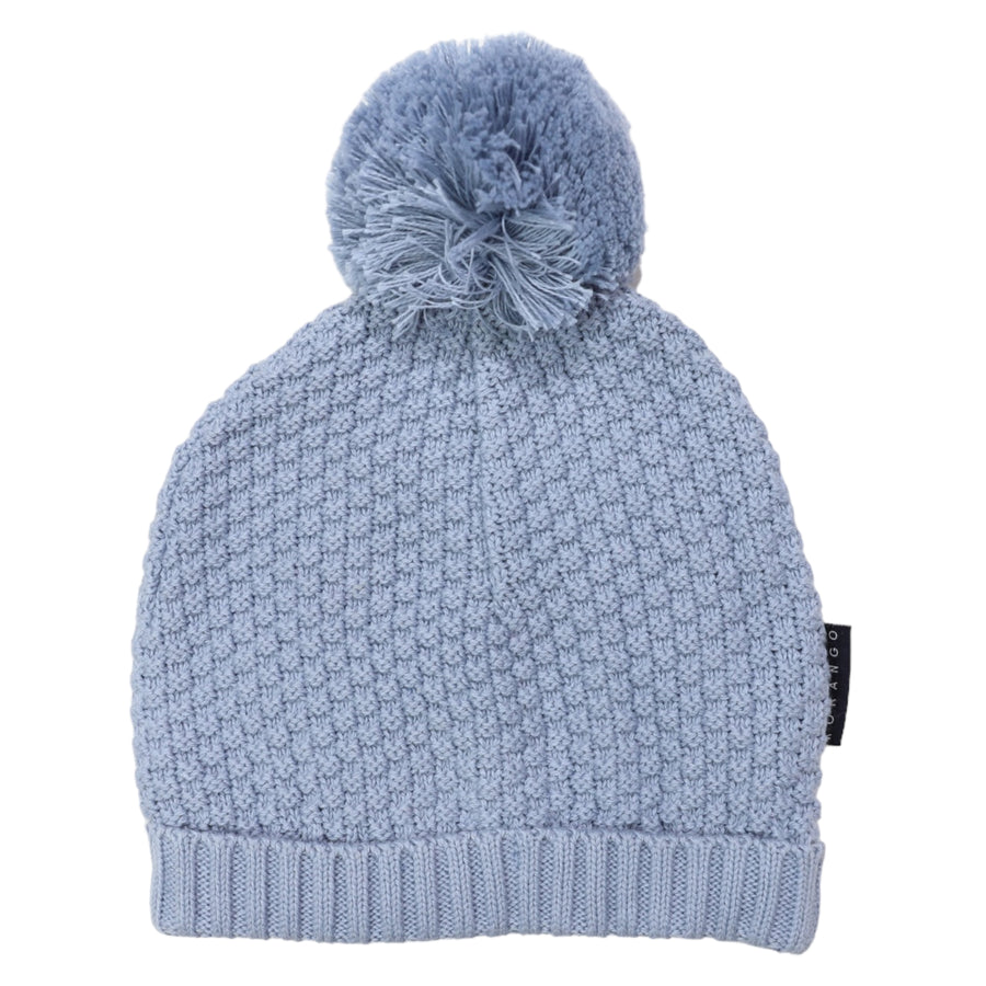 Textured Knit Beanie Dusty Blue