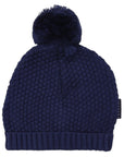 Textured Knit Beanie Navy