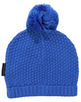 Textured Knit Beanie Blue