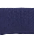 Textured Knit Blanket Navy