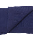 Textured Knit Blanket Navy