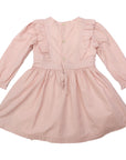 Front Frill Cotton dress Dusty Pink