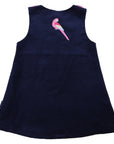 Pink Macaw Corduroy Pinafore Navy