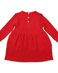 Textured Knit Dress Red