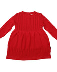 Textured Knit Dress Red