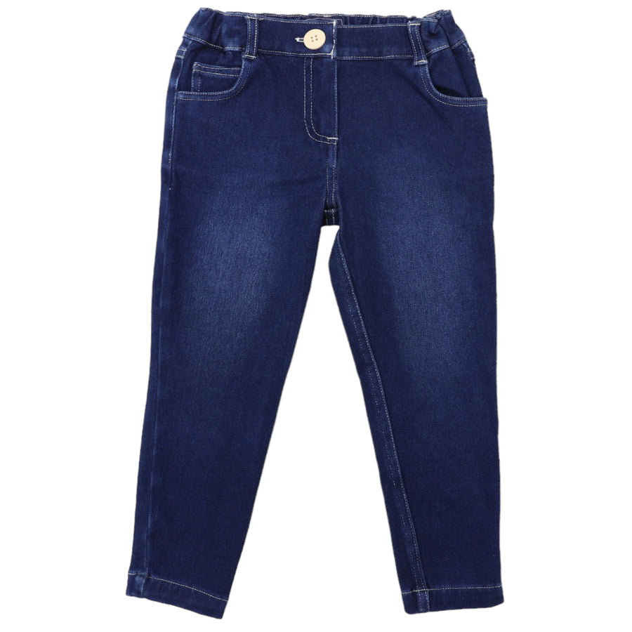 Stretch Jean with Adjustable Waist Dark Blue