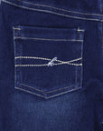 Stretch Jean with Adjustable Waist Dark Blue