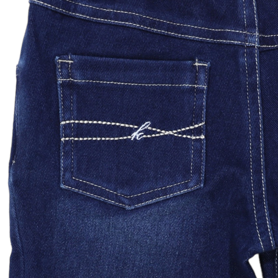 Stretch Jean with Adjustable Waist Dark Blue