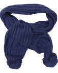 Textured Knit Scarf Navy