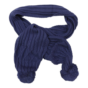 Textured Knit Scarf Navy