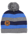 Stripe Knit Beanie Charcoal