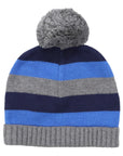 Stripe Knit Beanie Charcoal