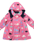 Dinosaur Colour Change Raincoat Hot Pink