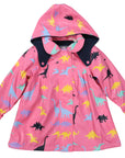 Dinosaur Colour Change Raincoat Hot Pink