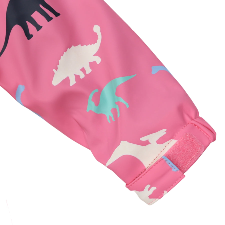 Dinosaur Colour Change Raincoat Hot Pink