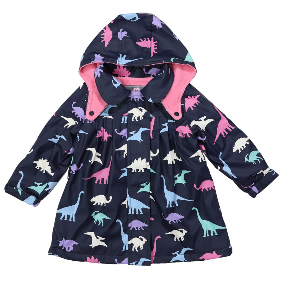 Dinosaur Colour Change Raincoat Navy