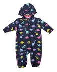 Dinosaur Colour Change Rain Suit Navy