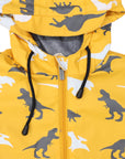 Dino Colour Change Rain Suit Mustard