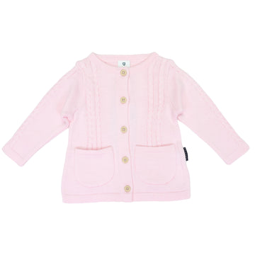 Cable Cardigan Pink