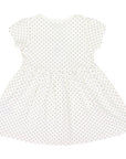 Cotton Stretch Spot Dress White