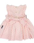 Smocked  Poplin  Spot Dress Pink