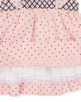 Smocked  Poplin  Spot Dress Pink