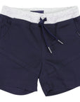 Stretch Twill Short with Drawstring Navy