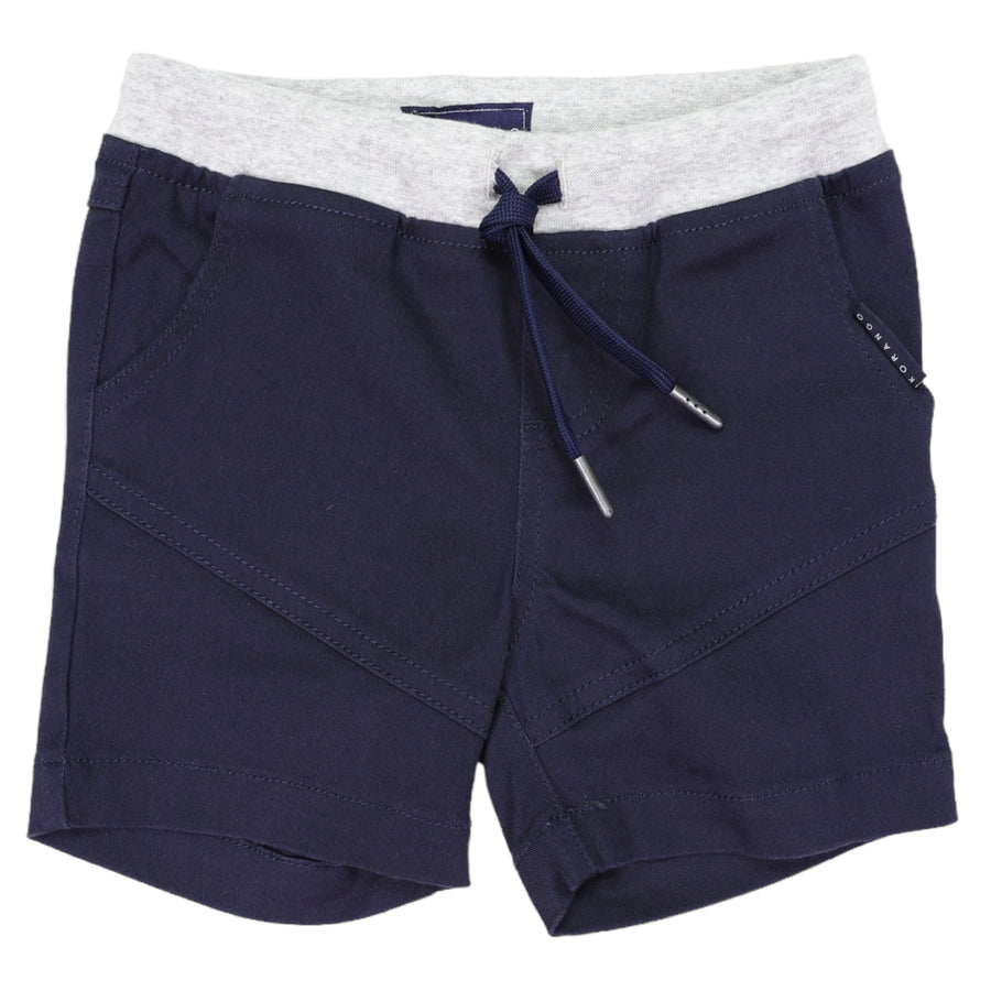 Stretch Twill Short with Drawstring Navy