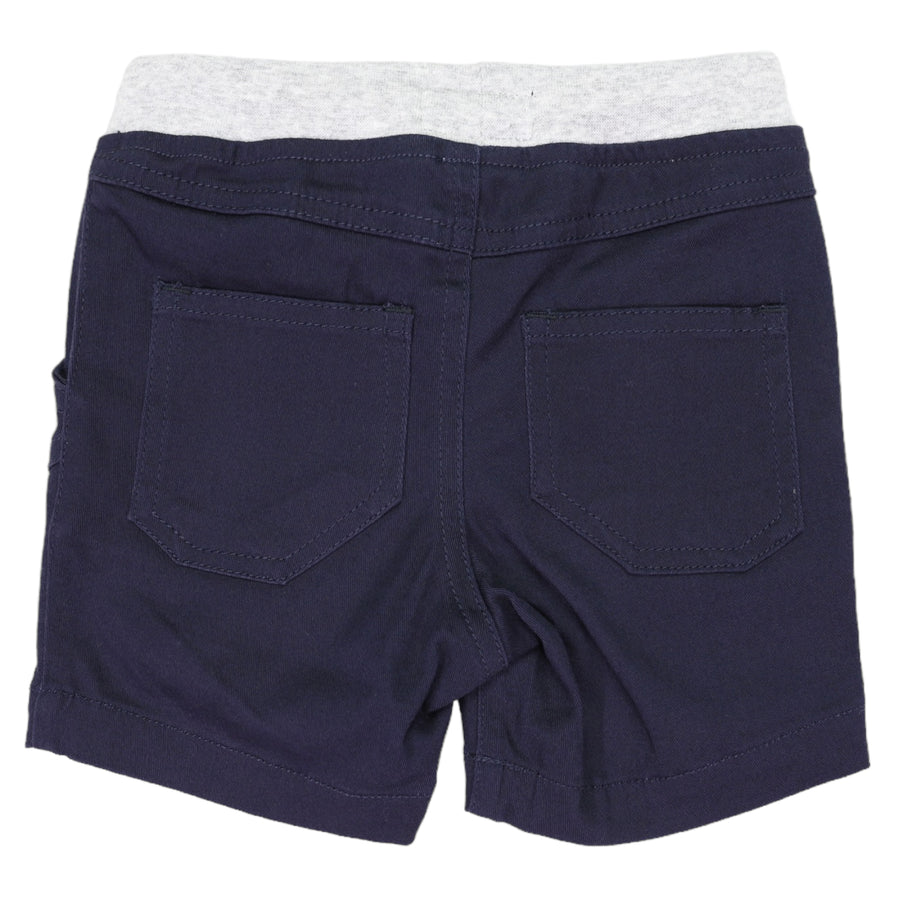 Stretch Twill Short with Drawstring Navy