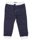 Elastic Waisted Stretch Twill Chino Navy