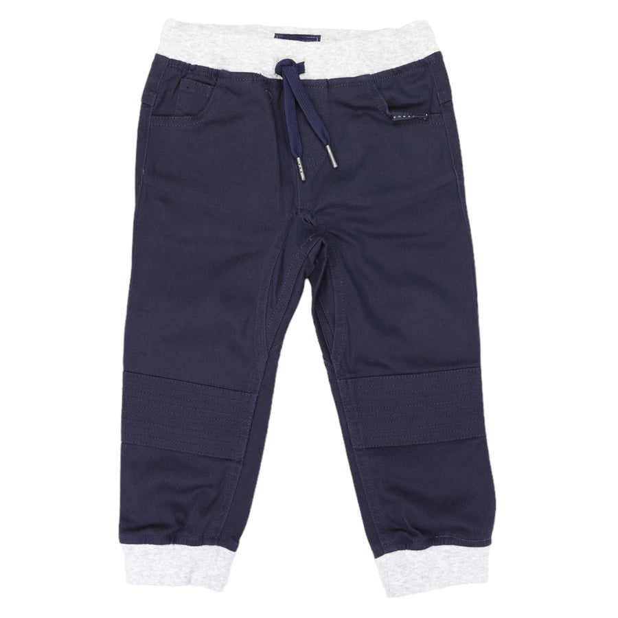 Elastic Waisted Stretch Twill Chino Navy