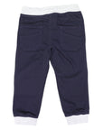 Elastic Waisted Stretch Twill Chino Navy