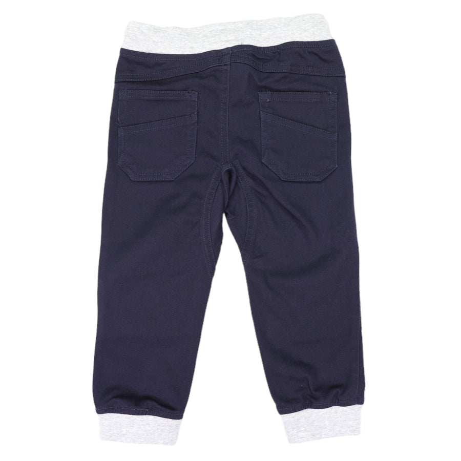 Elastic Waisted Stretch Twill Chino Navy