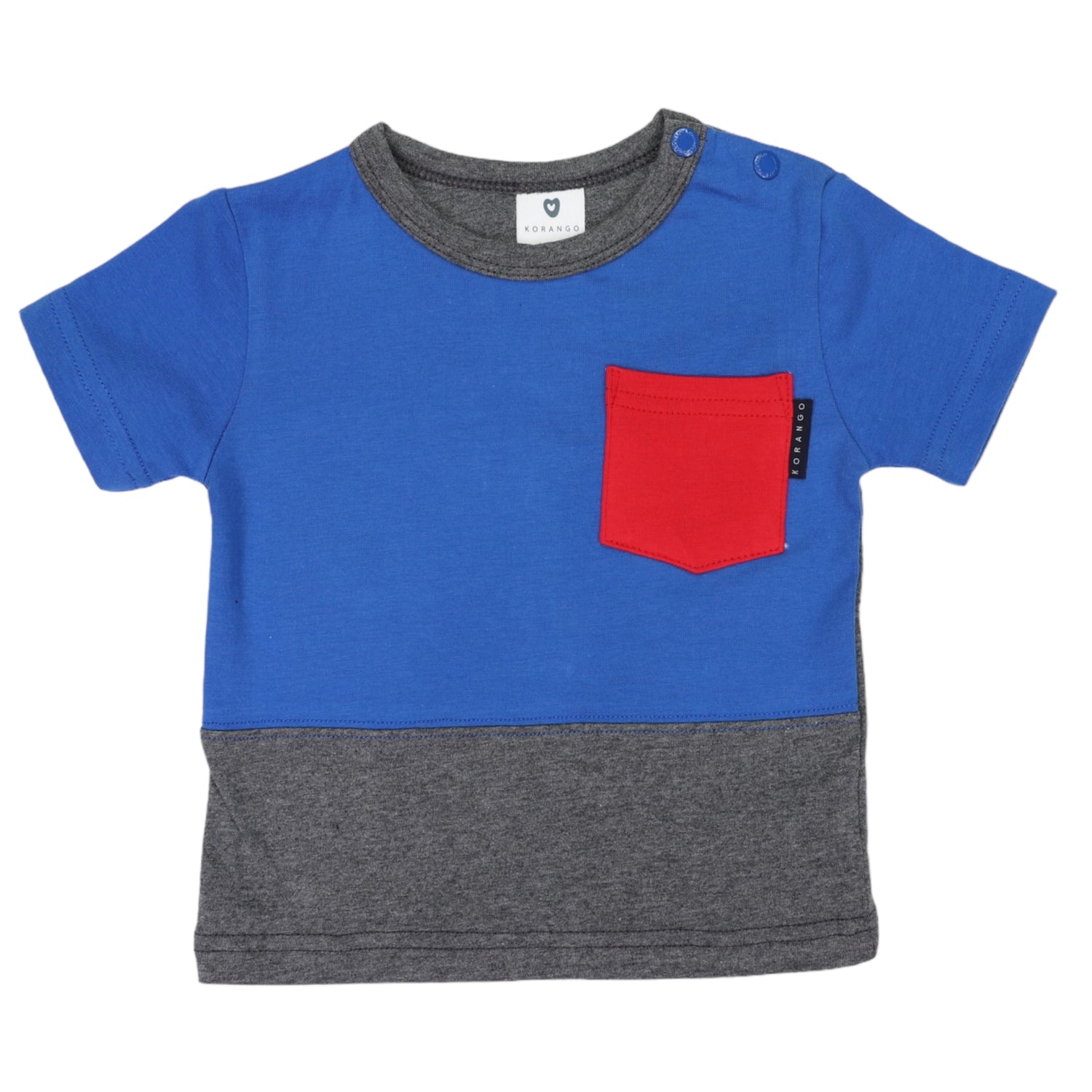 Colour Block Tee Blue