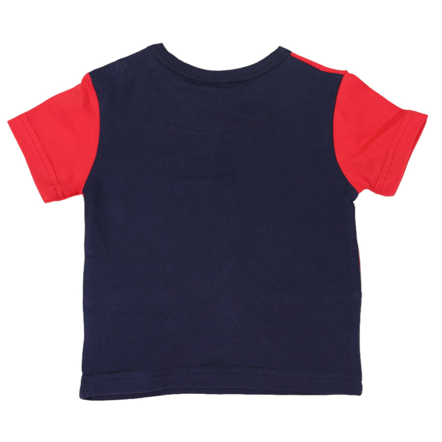 Colour Block Tee Red