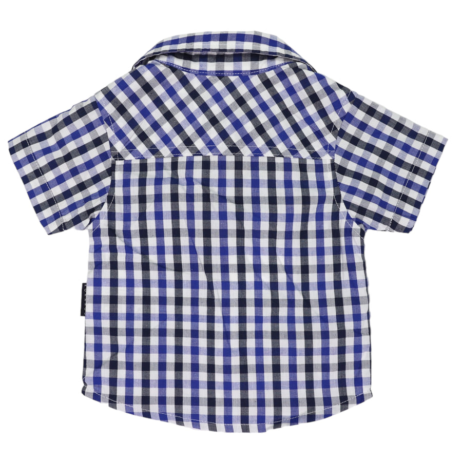 Short Sleeved Shirt Blue Check