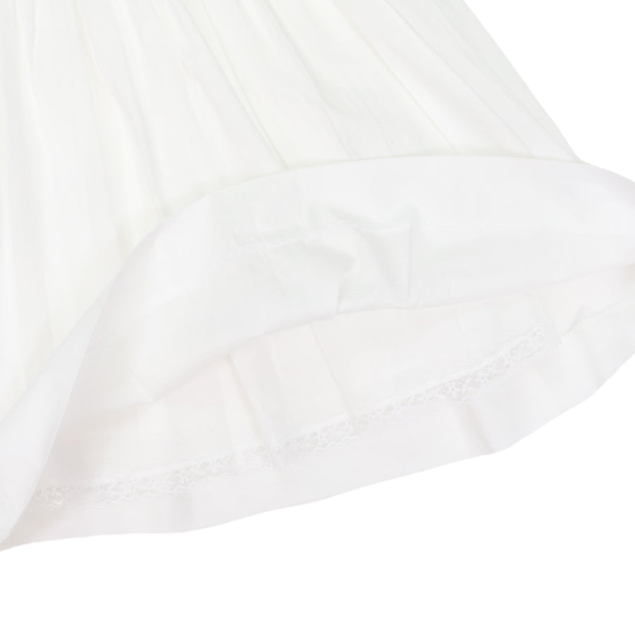 Smocked Dress White