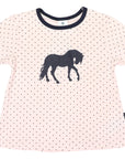 Horse Print Swing Top Pink