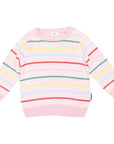 Stripe Knit Sweater Pink